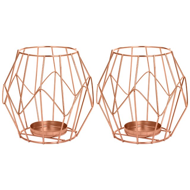 Porta vela Candelabros nórdicos de 2 uds., Luz de té / candelabros votivos para decoración de de despedida de soltera de bebé Magideal Porta vela