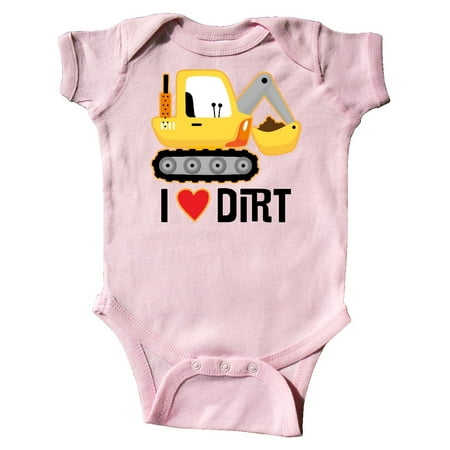 

Inktastic Construction Truck I Love Dirt Gift Baby Boy or Baby Girl Bodysuit