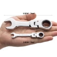 thumbnail image 4 of DURATECH Stubby Flex-head Ratcheting Combination Wrench Set, Metric, 12-piece, 8-19mm, CR-V Steel, with Pouch, 4 of 8