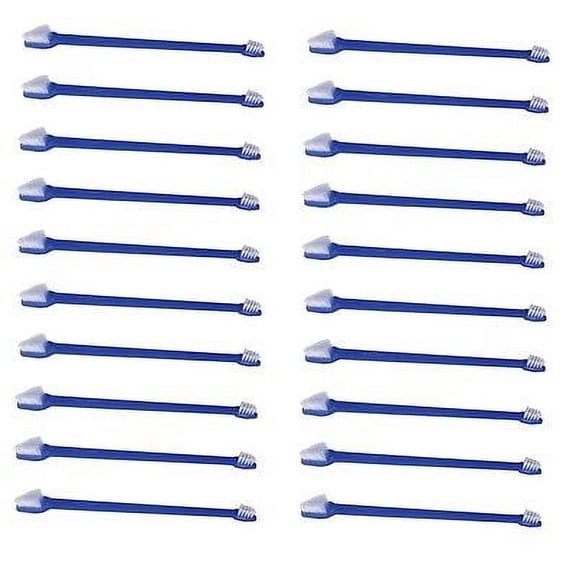 Dual End Dog Toothbrushes for Dogs Cat Pet Oral Dental Care Vet Shelter Bulk Too (20 Toothbrushes)