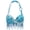 Light Blue, variant on Womens Shiny Sequins Hang Neck Bra Belly Dance Boho Rave Festival Tribal Rhinestone Bandeau Tops Red S/34