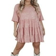 thumbnail image 1 of Robe Babydoll à Paillettes pour Femmes, Courte, Brillante, Ample, T-Shirt Brillant, Robe de Soirée Mini Boîte de Nuit, 1 of 7