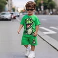 thumbnail image 6 of UAYOTSE Toddler Baby Boy Summer Outfit Funny Letter T-Shirts Top Shorts Set Infant Boy Summer Clothes 6 12 18 Months 2T 3T Sets,Sizes 3-4 Years, 6 of 8