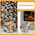 thumbnail image 3 of 1Pack Iron Firewood Storage Basket Round Log Rack Assorted Color 10.4X10.4X7.1in, 3 of 8