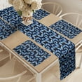 thumbnail image 2 of Ambesonne Butterfly Table Runner & Placemats, Repeated Flies Design, Placemat 4 pcs + Runner 12"x72", Blue Multicolor, 2 of 2