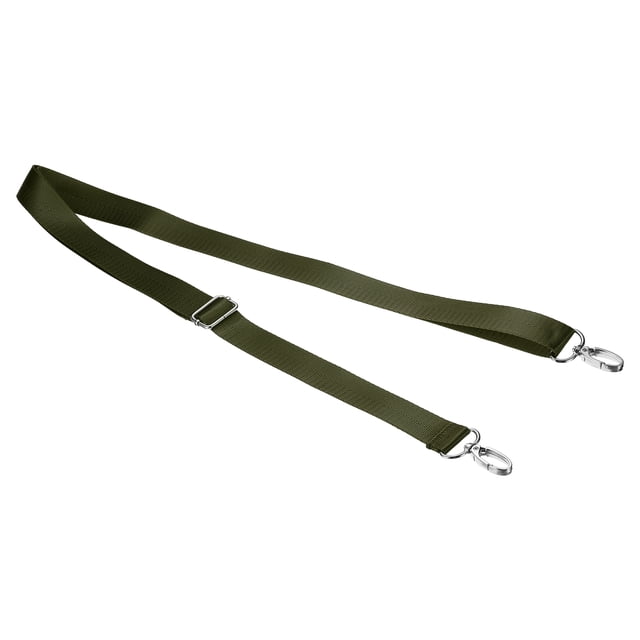 Unique Bargains 59' Shoulder Strap, 0.98' Width Nylon Adjustable Replacement Strap with Metal Swivel Hooks, Green