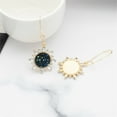 thumbnail image 3 of Fiaya Women Trendy Sunflower Earrings, 1Pairs Personality Romantic Crystal Zircon Sunflower Earrings, Shiny Long Tassel Ear Drop for Women Girlfriend Wife Sister, 3 of 5
