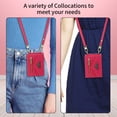 thumbnail image 5 of Decase Samsung Galaxy Z Flip4 Crossbody Wallet Case, Z Flip4 5G Wallet Case with Card Holder for Women,Leather Magnetic Zipper Purse Back Case with Card Slot Kickstand Shoulder Strap,Rose, 5 of 8