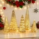 thumbnail image 2 of Árboles Cristal Iluminados Adornos LED para Navidad Mesa Del (dorado), 2 of 3