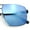 Black - Blue Mirror, variant on Mens Thin Metal Rim Spring Hinge Air Force Rectangle Officer Gentleman Sunglasses [All Black]