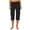 Black, variant on Zysthvn Casual Capri Pants for Women Straight Leg Cropped High Waist Cotton Blend Lounge Pants Women Solid Drawstring with Pockets Loose
