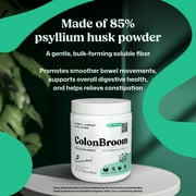ColonBroom Psyllium Husk Powder, Cleanse for Bloating & Gut Health, Strawberry, 150 Servings
