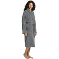 thumbnail image 4 of Port Authority Adult Female Women fleece Robe Deep Smoke Small/Medium, 4 of 6