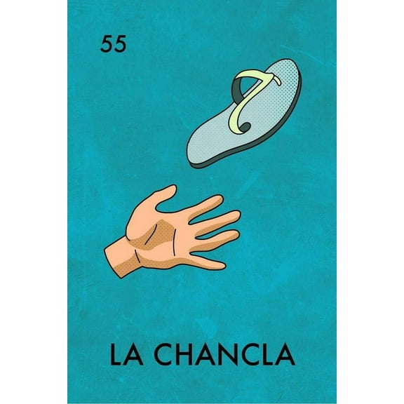 Tin Sign La Chancla Sandal Mexican Lottery Retro Metal Tin Sign Wall Decor Funny Vintage Tin Sign Wall Plaque Poster for Cafe Bar Restaurant 8×12 inch