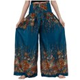 thumbnail image 1 of Moda Mujer Verano Arco Casual Suelto Cintura alta Plisado Ancho Impresión Pantalones Bolsillos Pantalones Fridja  alkflakhf33791, 1 of 7