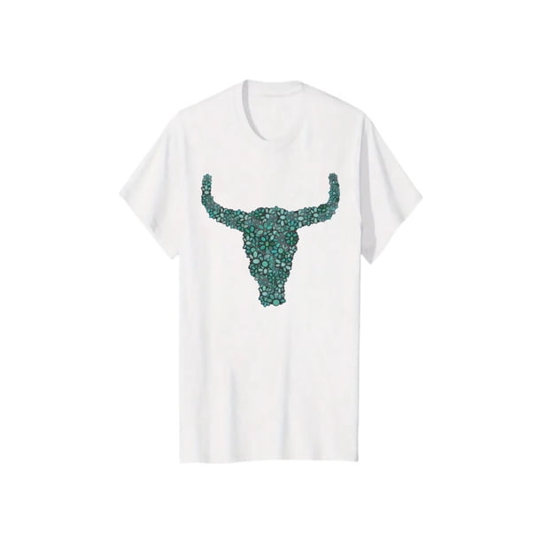 Cool Style for Cowgirls – Women's Turquoise Long Horn Sweatshirt, Perfect for Gifts