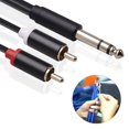 thumbnail image 4 of CNKOO Audio Cable Dual Rca Swivel Double Gold-Plated Plug Ofc Oxygen Free Copper Conductor Adapter Pvc Wire Y-Shaped Bifurcation Point 5M, 4 of 8
