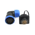 thumbnail image 4 of HangTon HE29 12 Pin Connector Right Angle Cable Plug 4-Screw Panel Socket, Circular Male Female Waterproof IP68 380V 10A, 4 of 4