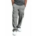 thumbnail image 7 of GRNSHTS Men's Jogger Heavy Weight Fleece Cargo Pocket Sweat Pants Casual Loose Trousers (Dark Gray,3XL), 7 of 7
