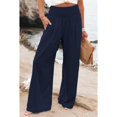 thumbnail image 1 of Pantalons Longs Amples pour Femmes Été Taille Large en Coton Lin, 1 of 3