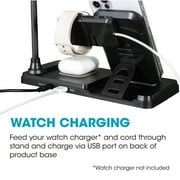 OttLite LED Desk Light with Multi-Device Charging Station, Black