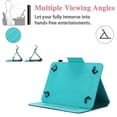 thumbnail image 4 of Allytech Universal 10 inch Tablet Case, Folio PU Leather Stand Shell Case with 4 Fixed Rings Wallet Case with Card Slots for Around 9.6"-10.5" inch Android/iOS/Windows Tablets, Blue Marble, 4 of 6