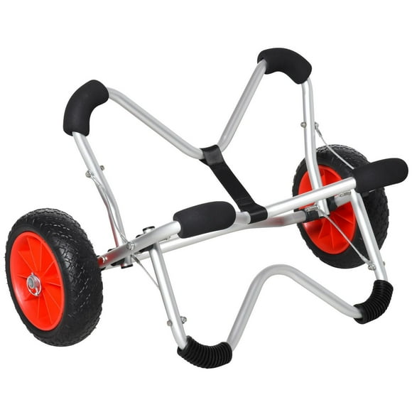 Soozier Kayak Cart Aluminum Boat Canoe Carrier Trolley Transport w/ Beach Tires