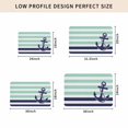 thumbnail image 5 of Anchor Aqua Door Mat Indoor Outdoor, Modern Navy Blue White Striped Nautical Non Slip Welcome Mat with Rubber Backing, Absorbent Fabric Front Door Mats Entryway Rug for Home Patio Entrance 24"x36", 5 of 9