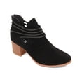 thumbnail image 3 of Strappy Wraparound Cut-out Booties Vegan Suede, 3 of 4