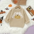 thumbnail image 2 of WEIYLL Girls Fall Tops Festival Sweater Knit Embroidered Pumpkin Letter Outfit Pink Shirts And Tops 3-4Years, 2 of 5