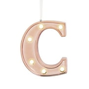 Ganz Led Light Up Marquee Initial Ornaments, Letter C