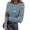 Light Blue, variant on Going Out Tops for Women Long Sleeve Vintage Floral Print Blouses Slim Fitted Going Out Tunic Tops Dressy Casual Crew Neck Fall Spring T Shirts Light Green XXL