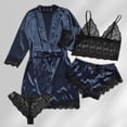 thumbnail image 4 of Conjunto de pantalones cortos y sujetador para dormir para mujer conjunto elegante de 4 piezas a juego traje para el hogar, 4 of 7
