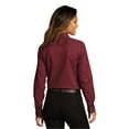 thumbnail image 2 of Port Authority Ladies Long Sleeve SuperPro React Twill Shirt, Burgundy, 4X-Large, 2 of 4