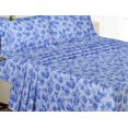 thumbnail image 5 of Ruvanti Queen Sheets Set - Luxurious Silky Soft Microfiber Bedding - Cozy & Comfy - 15 inch Deep Pocket (Fits up to 17") Hotel Bed Sheets - 4 Pcs - Blue Floral, 5 of 9