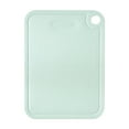 thumbnail image 2 of Cutting Board Double Sided Plastic Dishwasher Safe Non Slip Extra Large Easy Grip Handle White Green 9.8x7.2in for Meats Vegetables Fruits, 2 of 6