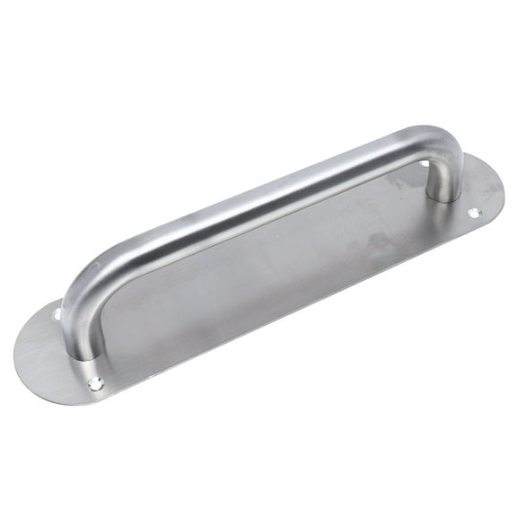 LEORX Stainless Steel Pull Plate Silver Push Pull Plate for Fire Safety 1Set
