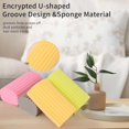 thumbnail image 4 of Damp Clean Duster Sponge 4 Pack,Magic Sponges Eraser Baseboard Cleaner Tool,Reusable Household Cleaning Sponge for Blinds, Glass, Railings, Mirrors, Floorboards, Fan Blades, Vents(Multi Color), 4 of 6