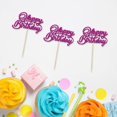 thumbnail image 3 of Decoraciones para Cupcakes Ephlyn 24 Piezas Brillo Morado Cumpleaños, 3 of 7