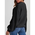 thumbnail image 6 of Women's Casual Long Sleeve Sweaters Loose Crewneck Knit Solid Pullover Sweater Jumper Tops, 6 of 6