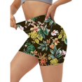 thumbnail image 2 of Women’s High Waisted Floral Yoga Shorts, Workout Biker Shorts for Fitness, 2 of 5