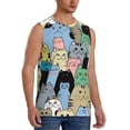 thumbnail image 2 of Balery Different Cats Camisetas sin mangas para hombre, absorbe la humedad y protege contra el mal olor.-XX-Large, 2 of 7
