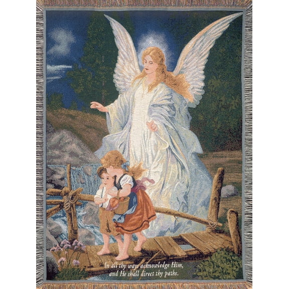 Manual Inspirational Collection 50 x 60-Inch Tapestry Throw with Verse, Direct Thy Paths
