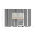 thumbnail image 5 of NewAge Products Bold Series Platinum 7 Piece Cabinet Set, Heavy Duty 24-Gauge Steel Garage Storage System, Slatwall / LED Lights Included, 5 of 15