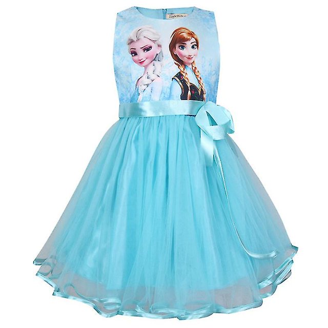 Ni?o Ni?a Frozen Princesa Anna Elsa Vestido Fiesta Sin Mangas Tutu Sundress ShuxiuWang 8390612404153