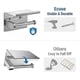 thumbnail image 2 of Wall mounted stainless steel toilet roll holder with wide shelf, suitable for bathroom toilet roll holder, 2 of 5