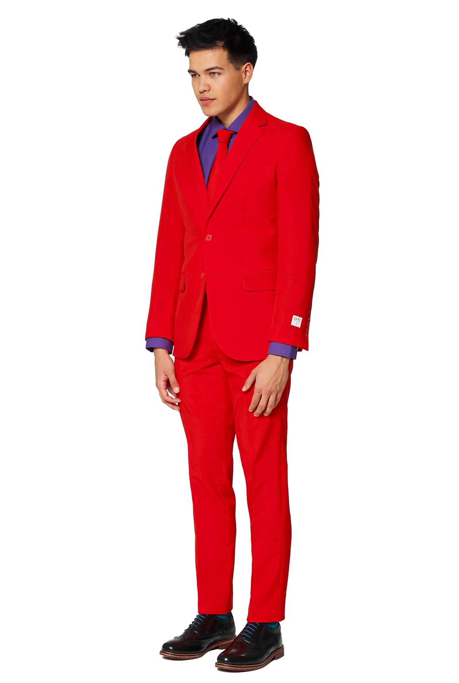 OppoSuits - OppoSuits Men's Red Devil Solid Color Suit - Walmart.com ...