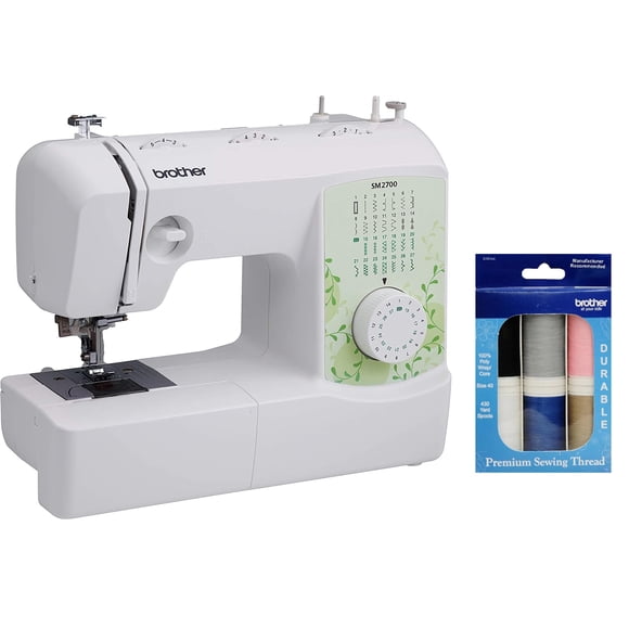Máquina de coser Brother SM2700 de 27 puntadas con hilo de 6 piezas