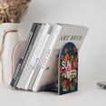 thumbnail image 6 of Picia Summer Birds and Flowers Pattern Wood Bookends for Shelves,Non-slip Bookends, Heavy Duty Wooden Bookend Support,1 Pair, 6 of 8