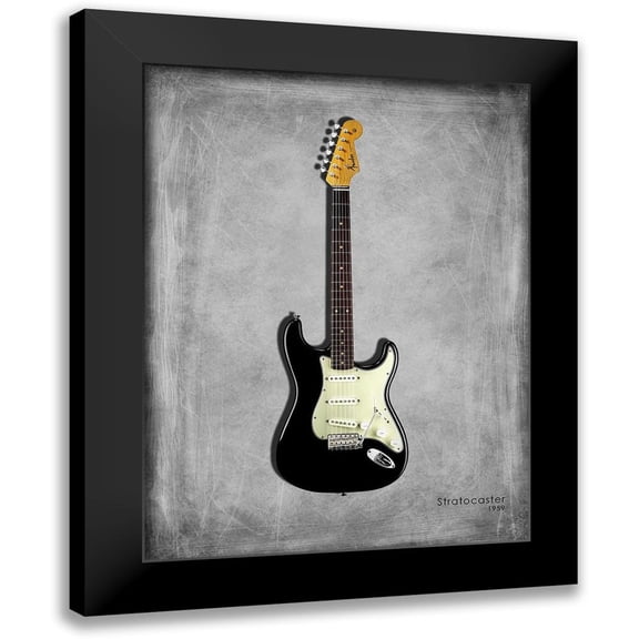 Rogan, Mark 12x14 Black Modern Framed Museum Art Print Titled - Fender Stratocaster 59